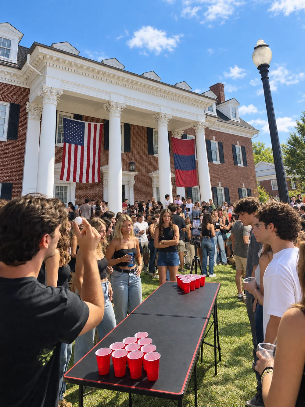 Campus table, daytime