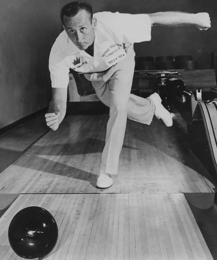 Don Carter bowling, National Match Game Champion 1953 to 1954