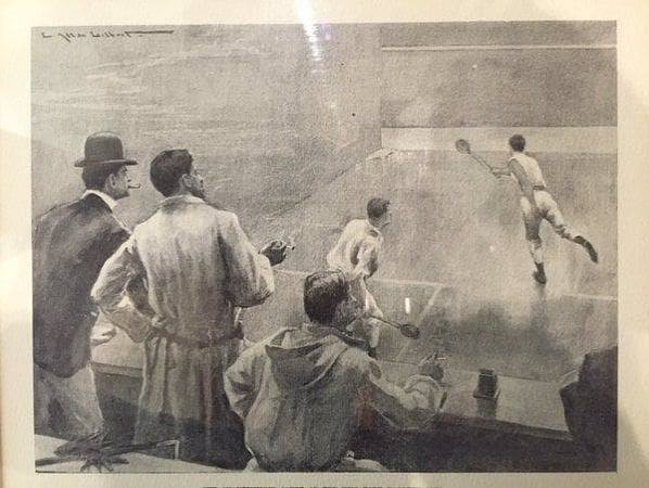 Early squash played against a school wall