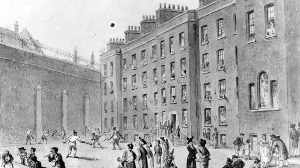 Ball games in the Fleet Prison yard